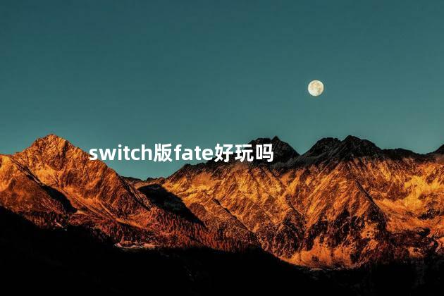 switch版fate好玩吗