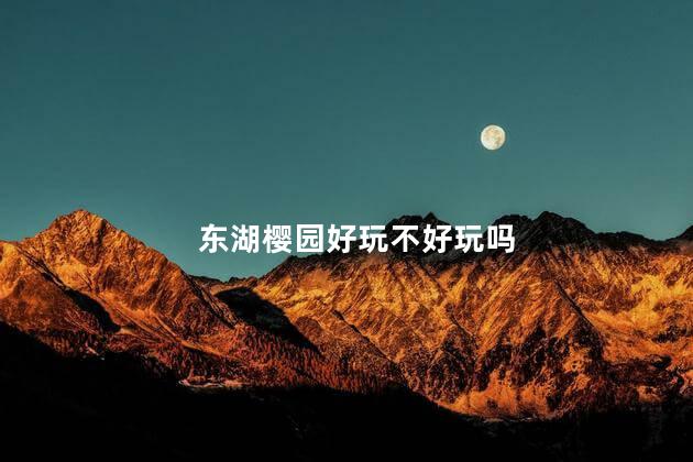 东湖樱园好玩不好玩吗