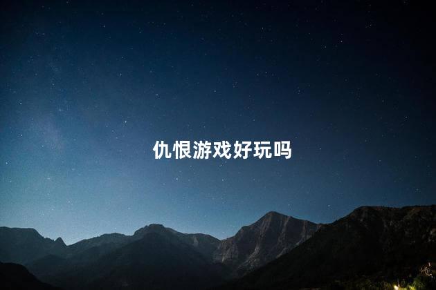 仇恨游戏好玩吗