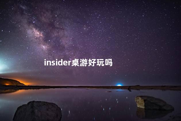 insider桌游好玩吗