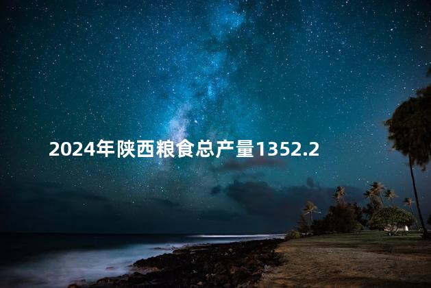 2024年陕西粮食总产量1352.29万吨