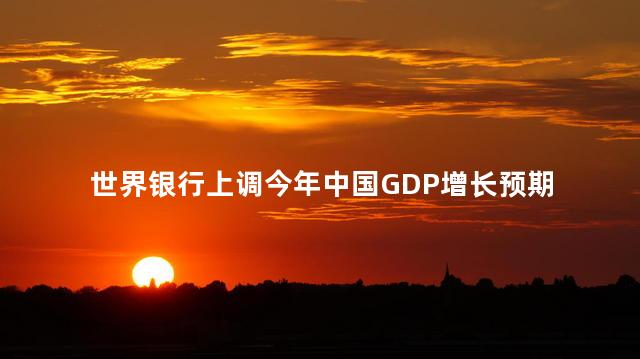 世界银行上调今年中国GDP增长预期