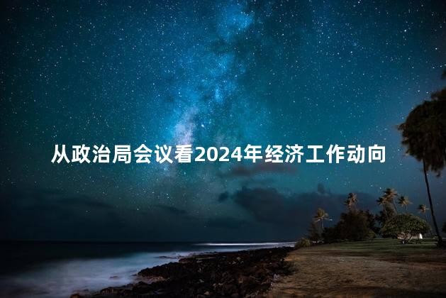 从政治局会议看2024年经济工作动向，2024经济新动向