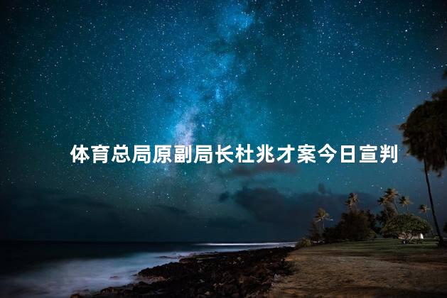 体育总局原副局长杜兆才案今日宣判