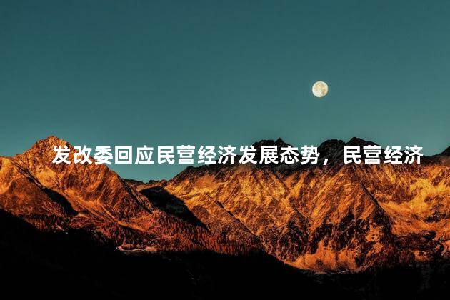 发改委回应民营经济发展态势，民营经济发展有什么政策