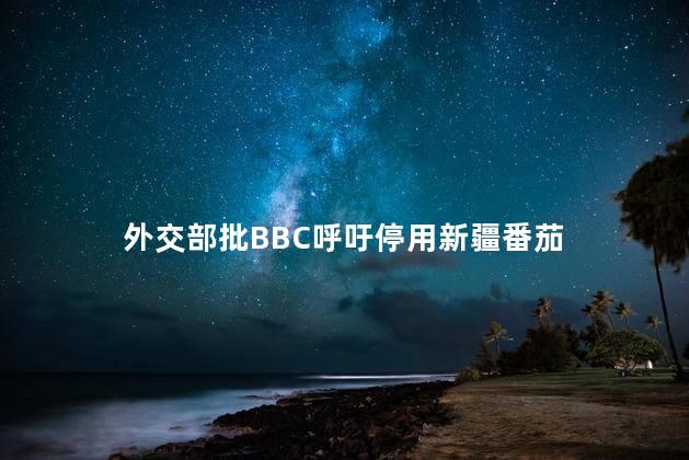 外交部批BBC呼吁停用新疆番茄