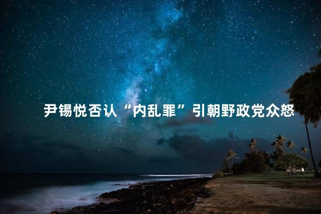 尹锡悦否认“内乱罪”引朝野政党众怒