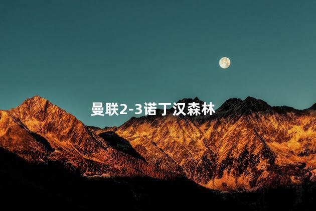 曼联2-3诺丁汉森林