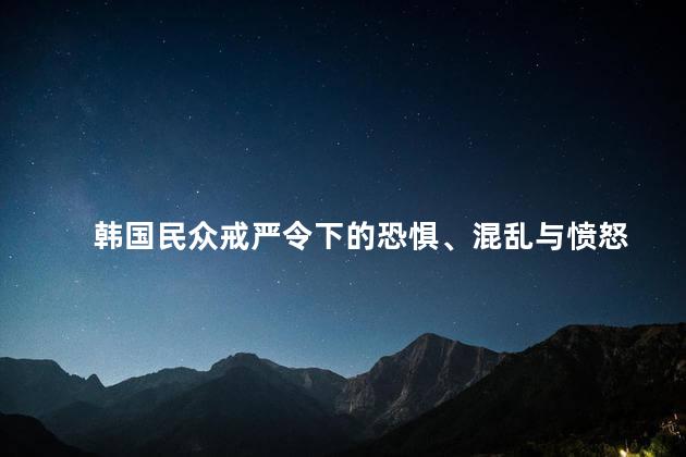 韩国民众戒严令下的恐惧、混乱与愤怒