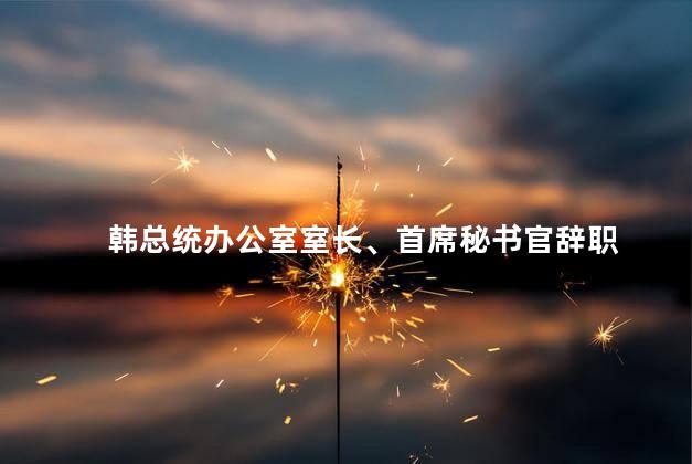 韩总统办公室室长、首席秘书官辞职